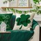 St Patrick's Day Lucky Clover Throw Pillow Covers, 18 x 18 Inch Green Luck Decoration for Sofa Couch Set of 4